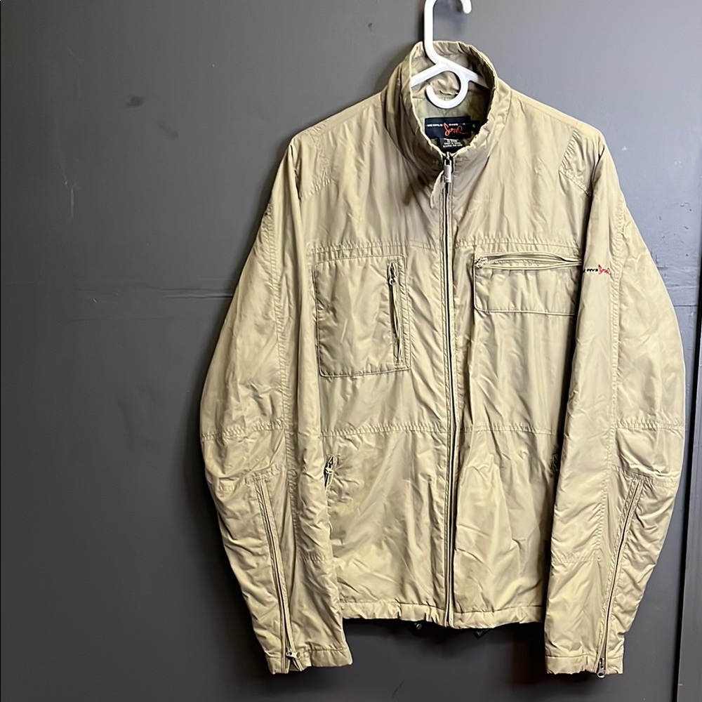 VINTAGE Triple Five Soul Jacket E89 Nylon Military SIZE XL Utility Tan Tactical